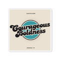 Courageous Boldness Die-Cut Magnet — Retro Christian Joshua 1:9 Inspirational Fridge Magnet