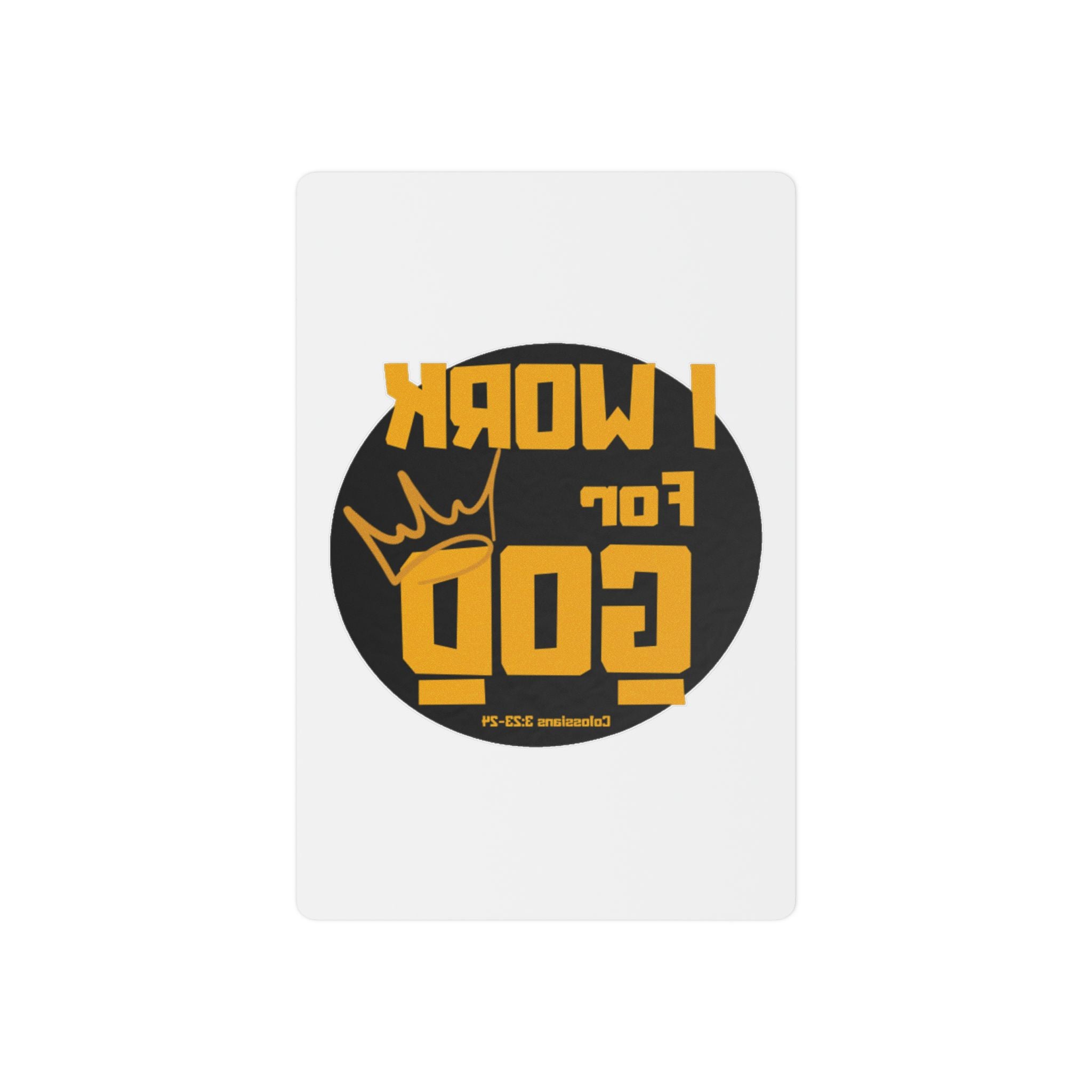 Temporary Tattoo — "I Work for God" Crown Design (Faith-Based Sticker Tattoo)