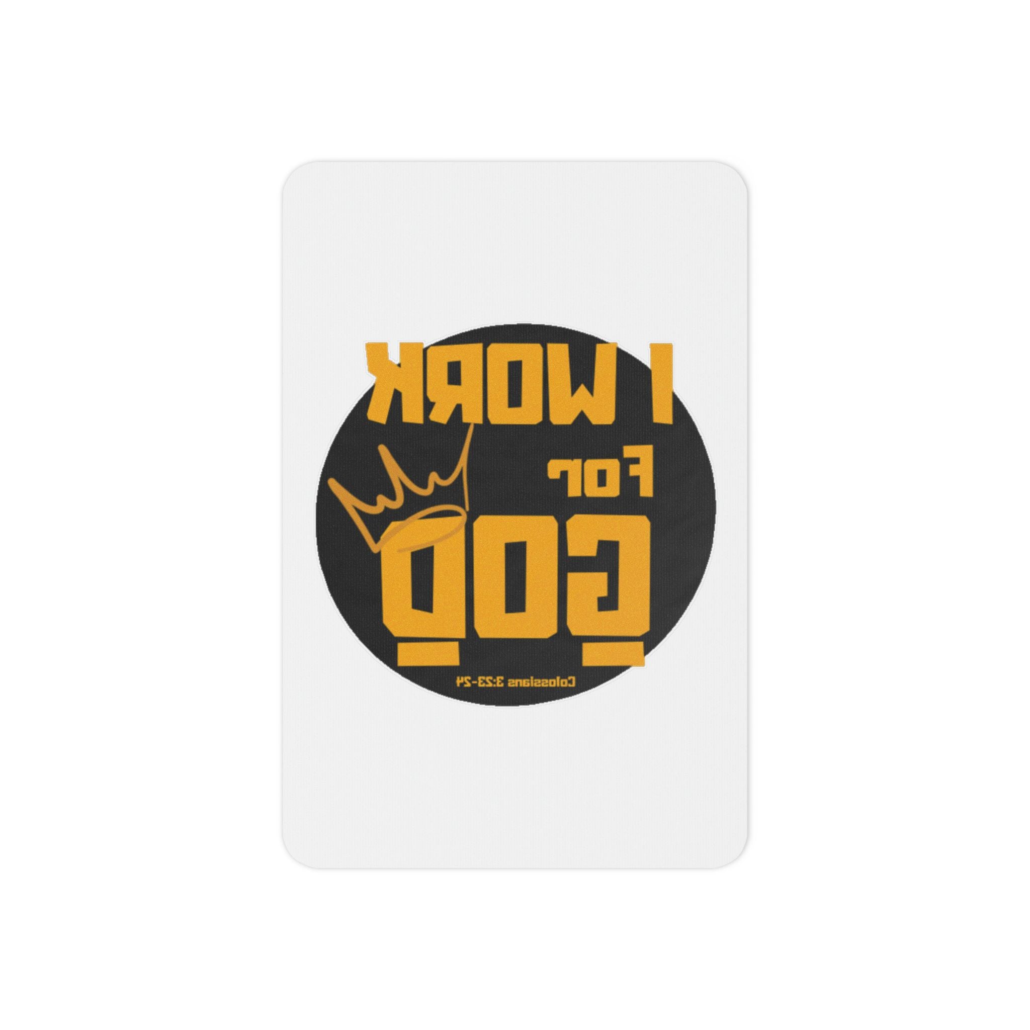 Temporary Tattoo — "I Work for God" Crown Design (Faith-Based Sticker Tattoo)