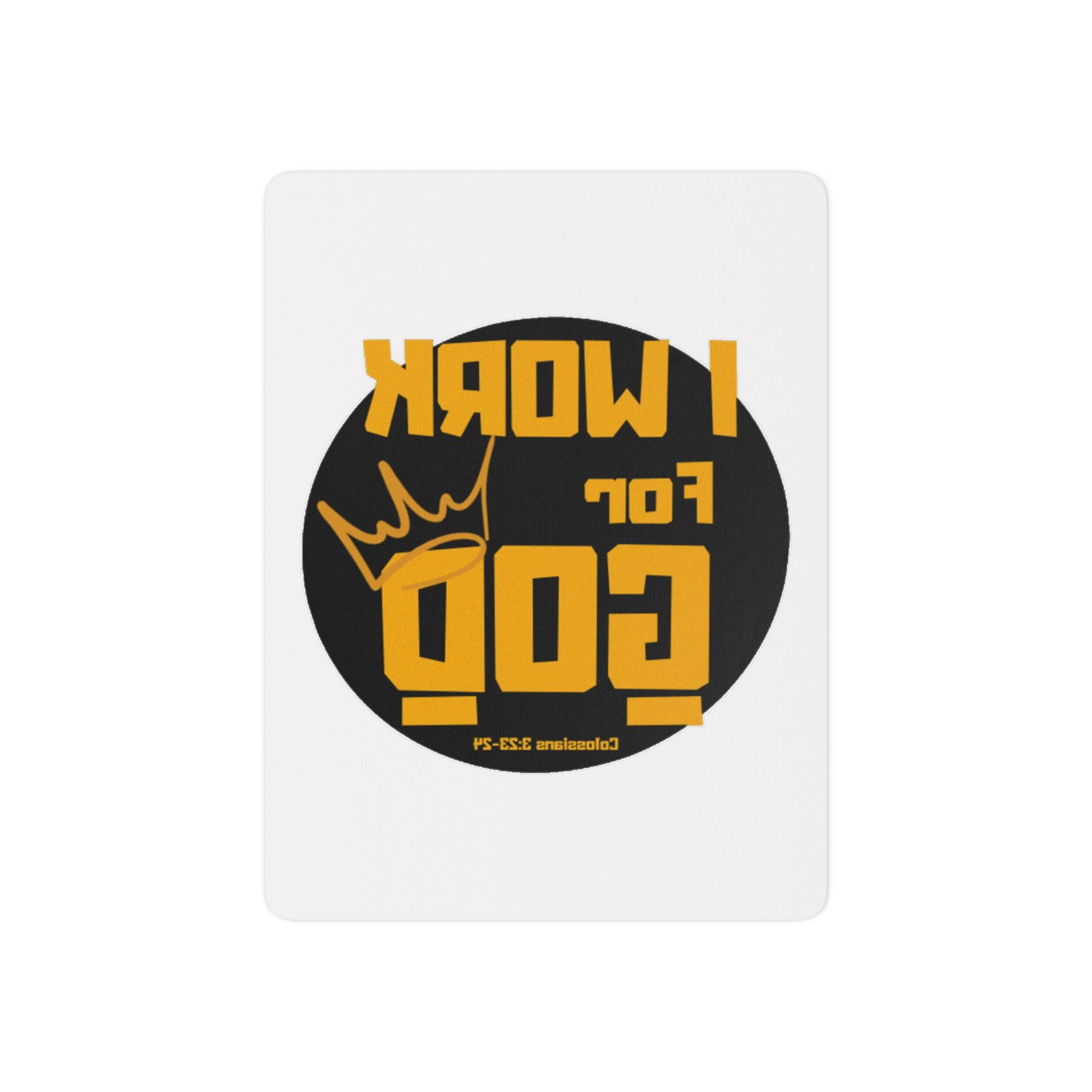 Temporary Tattoo — "I Work for God" Crown Design (Faith-Based Sticker Tattoo)