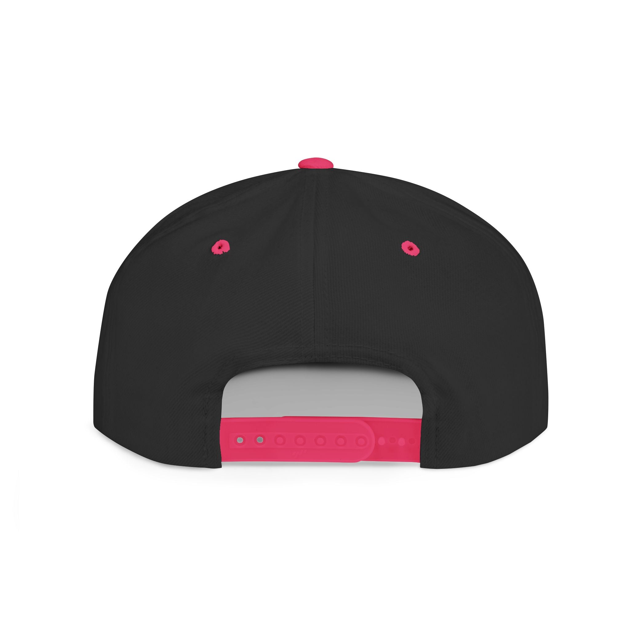 Serial Giver Snapback Hat — "God loves a cheerful giver. - 2 Corinthians 9:7" Pink Retro Script Flat Bill Cap
