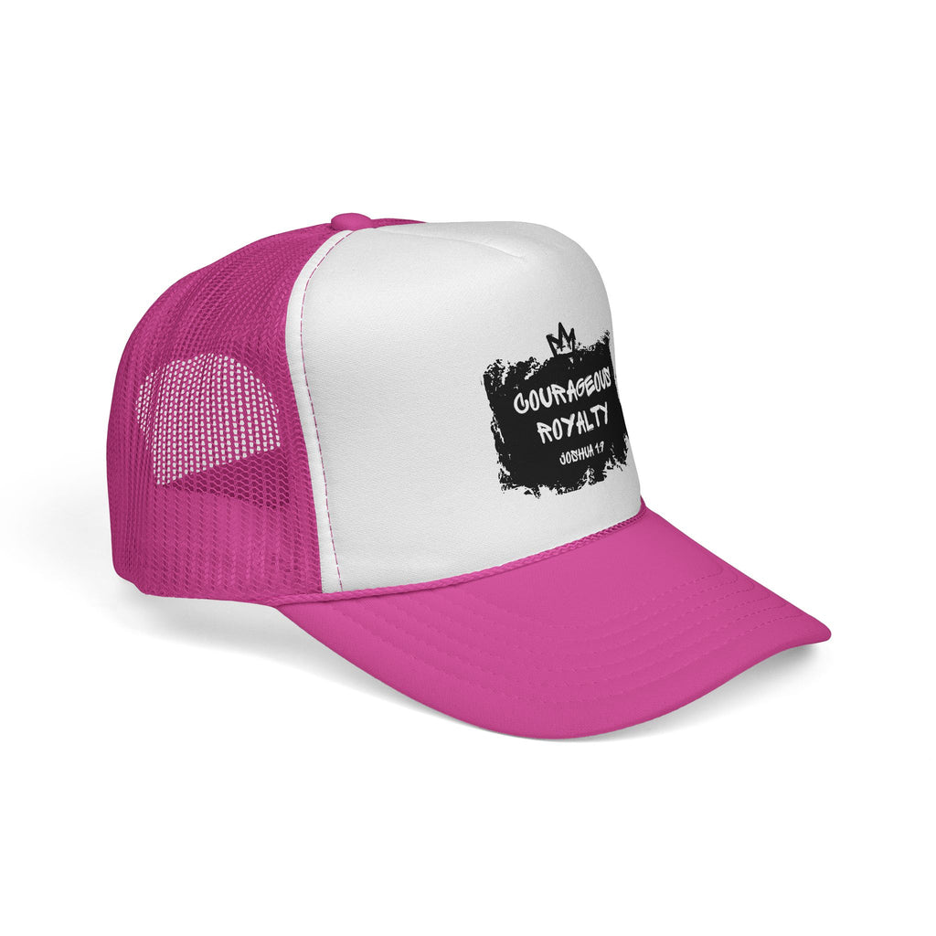 Courageous Royalty Trucker Cap – Patriotic Mesh Hat with Joshua 1:9 Design
