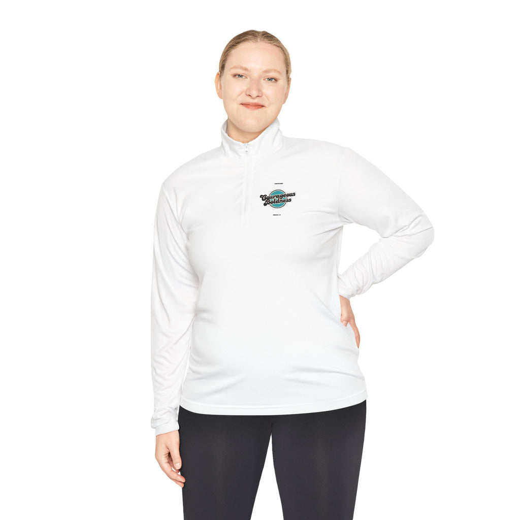 Joshua 1:9 "Be Strong and Courageous" Quarter-Zip Pullover