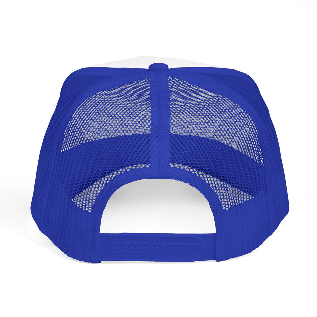 Courageous Royalty Trucker Cap – Patriotic Mesh Hat with Joshua 1:9 Design