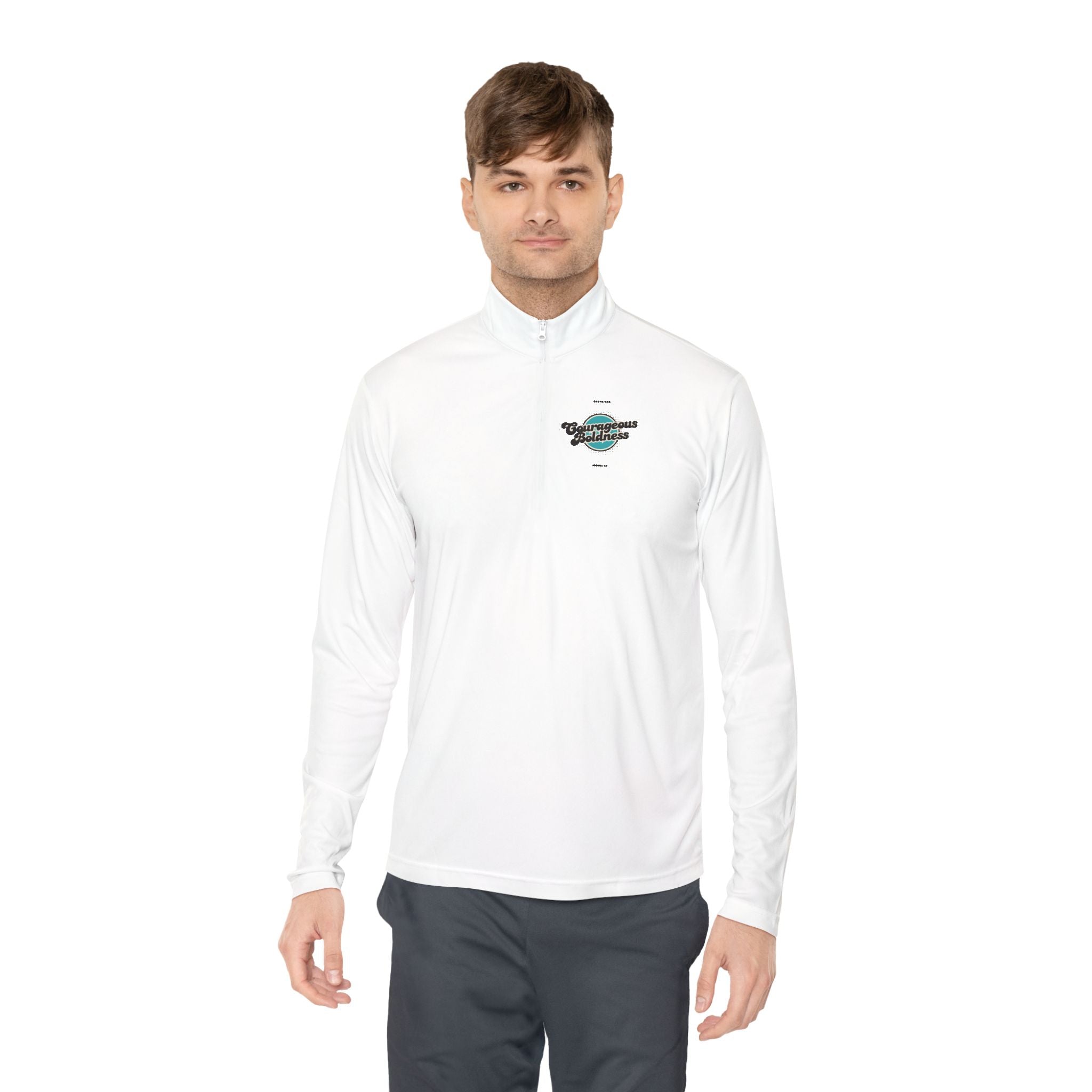 Joshua 1:9 "Be Strong and Courageous" Quarter-Zip Pullover