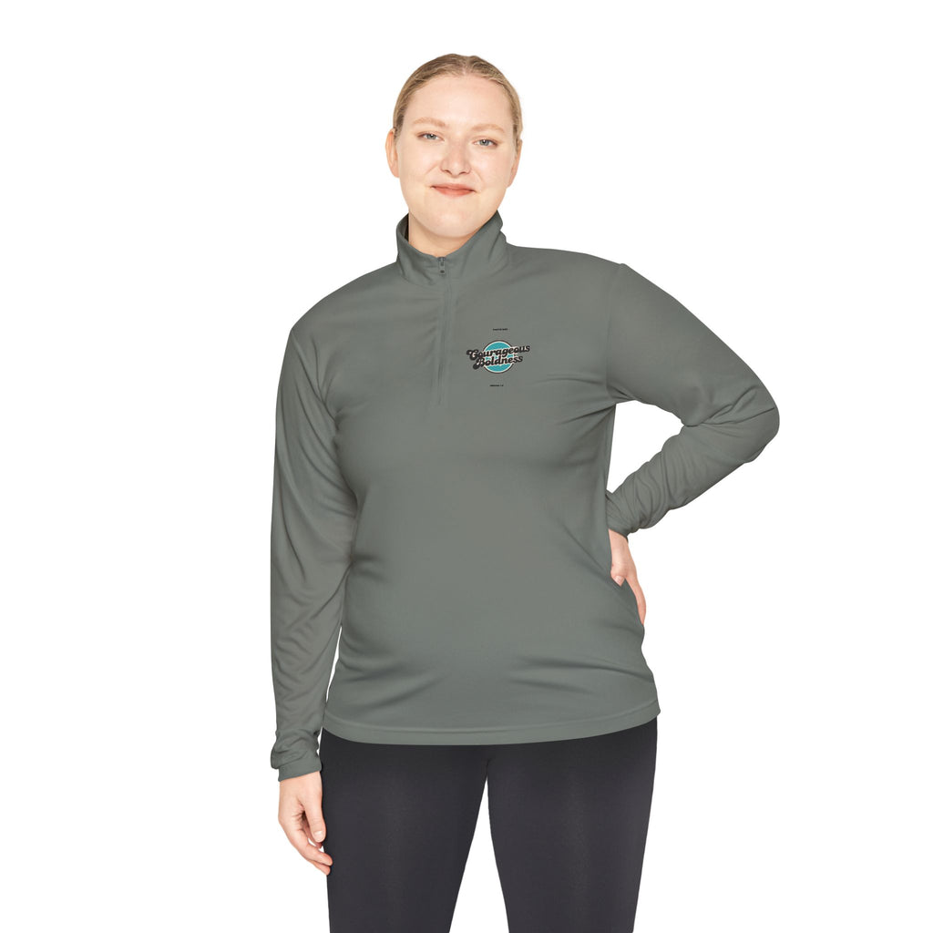 Joshua 1:9 "Be Strong and Courageous" Quarter-Zip Pullover