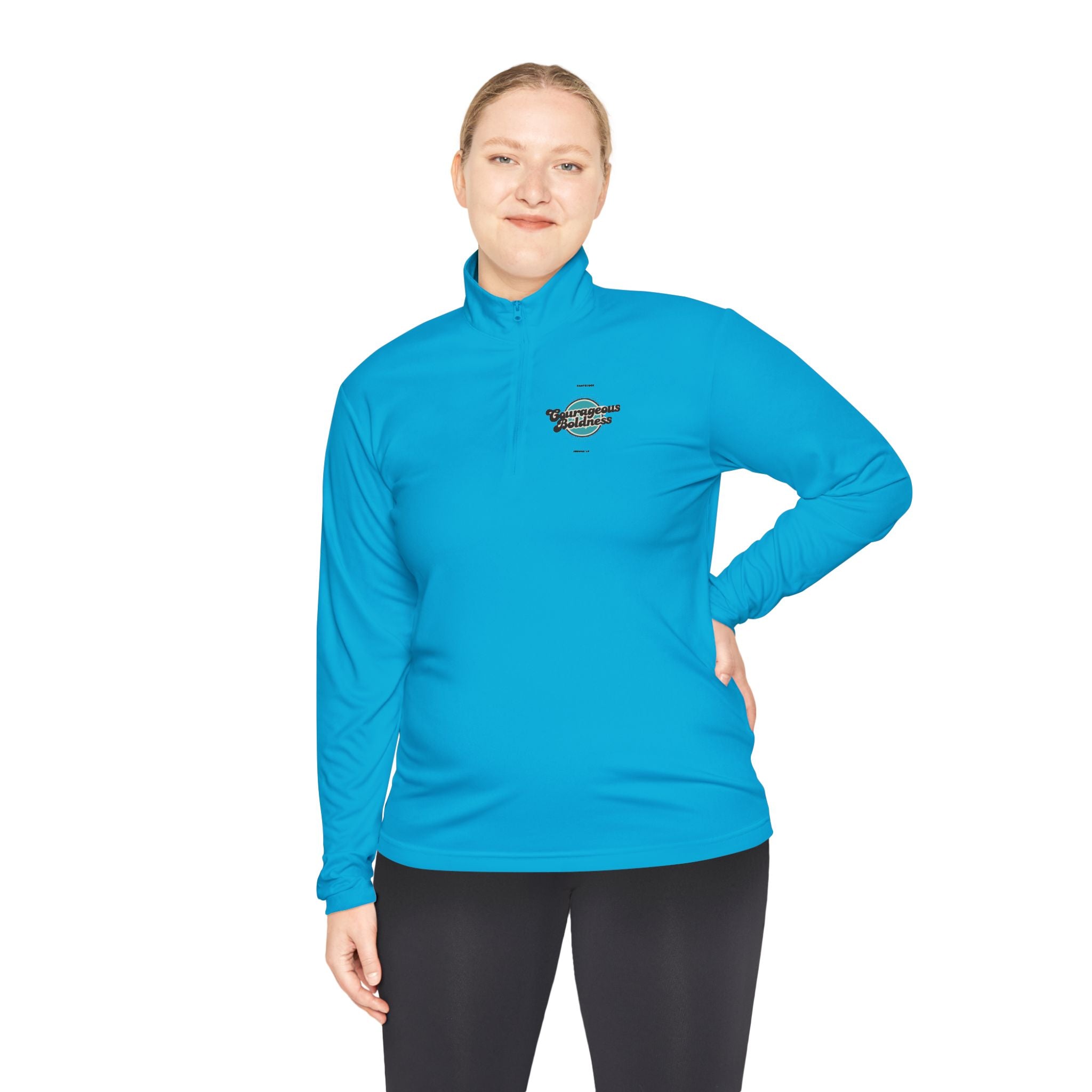 Joshua 1:9 "Be Strong and Courageous" Quarter-Zip Pullover
